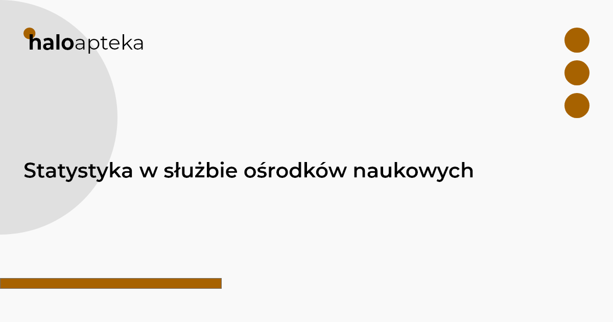 Statystyka w służbie ośrodków naukowych